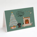 Black Tan Wire Haired Dachshund Christmas Everyone Greeting Cards Pack of 8 Blank Cards with Envelopes Whimsical A7 Size 5x7