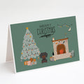 Black Tan Dachshund Christmas Everyone Greeting Cards Pack of 8 Blank Cards with Envelopes Whimsical A7 Size 5x7