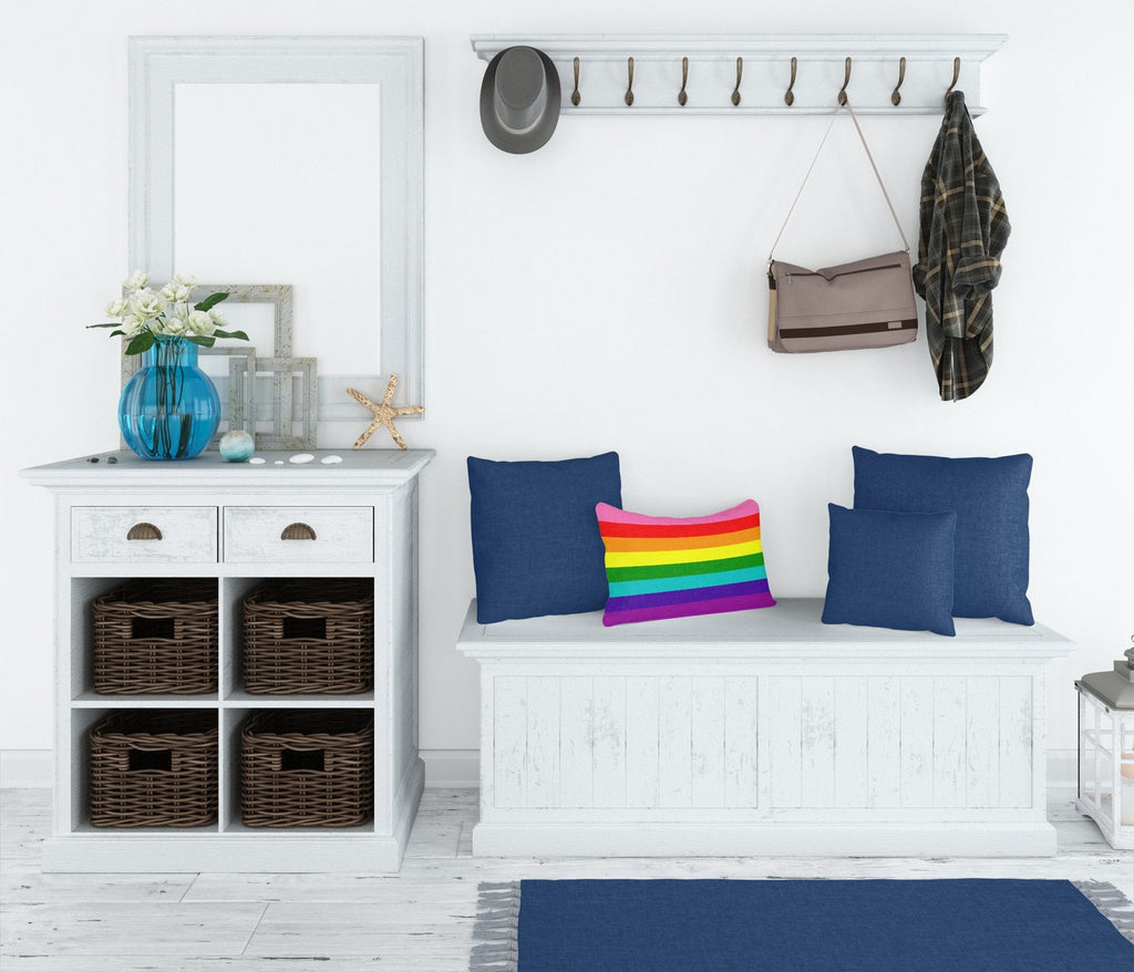Gay Pride before 1978 Decorative Throw Pillow 12x16 Indoor Outdoor Accent Cushion, Fabric Cover with Insert for Sofa, Bed, Porch & Living Room