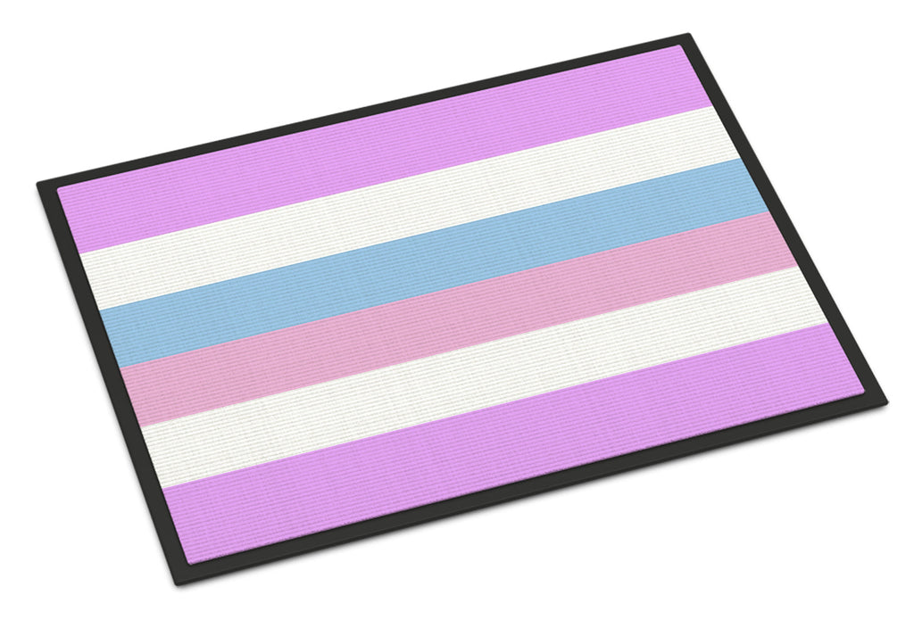 Bigender Pride Doormat Indoor Outdoor 18H X 27W Front Door Mat Rugs for Entryway, Non Slip Washable