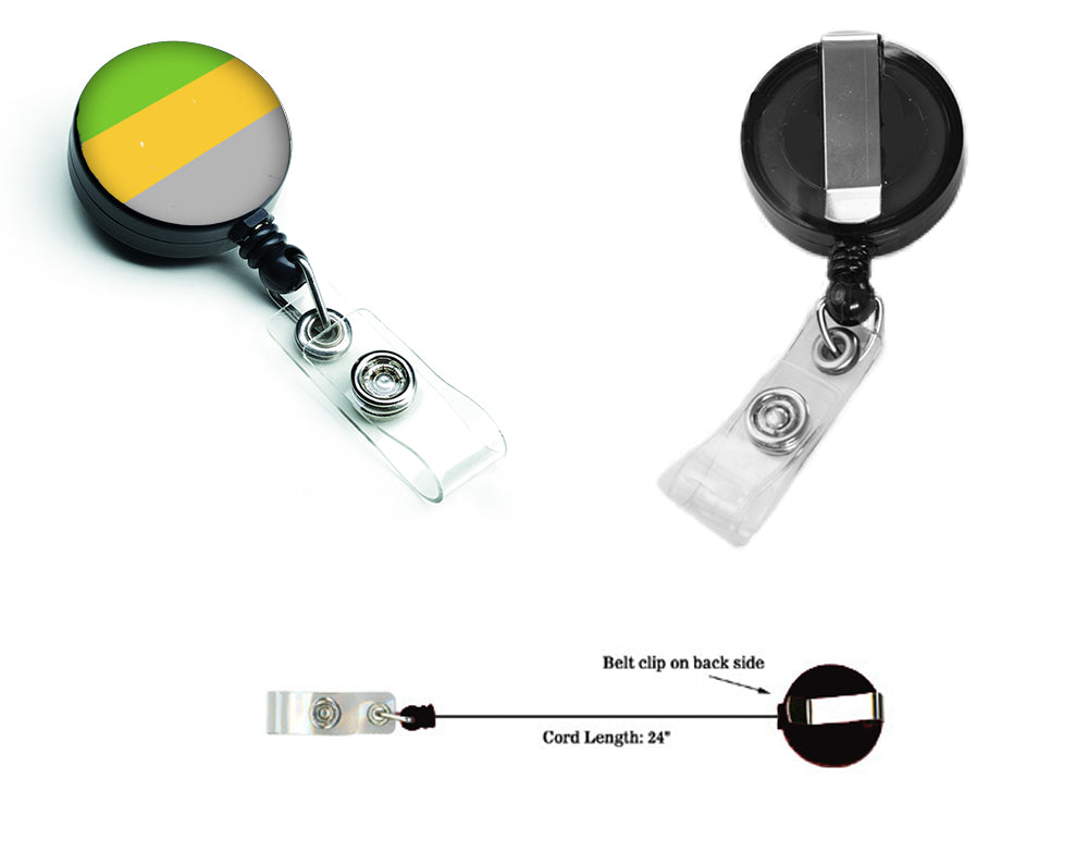 Lithromantic Pride Retractable Badge Reel for Nurses ID Badge Holder with Clip Retractable Employee Badge Holder, Belt Clip