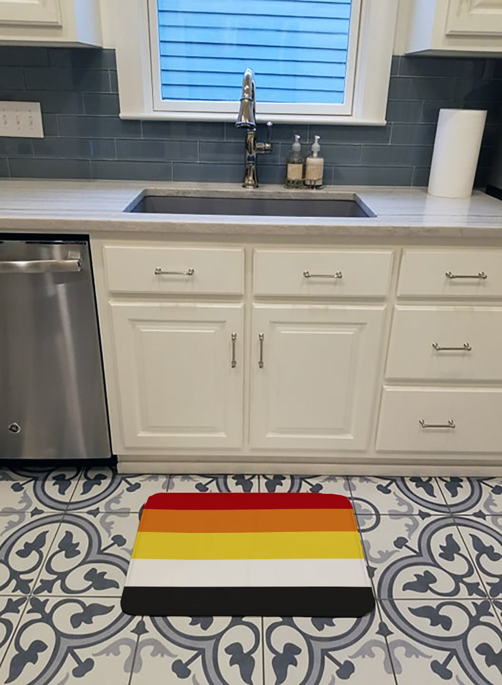 Lithsexual Pride Memory Foam Kitchen Mat Machine Washable Anti-Fatigue Cushion Comfort Bath or Kitchen Rug