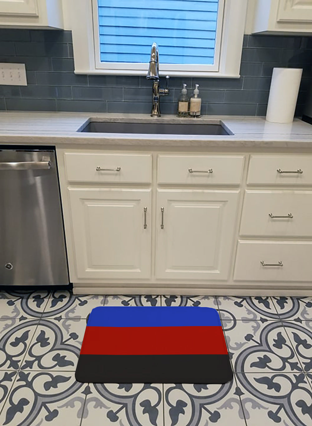 Polyamorous Pride Memory Foam Kitchen Mat Machine Washable Anti-Fatigue Cushion Comfort Bath or Kitchen Rug