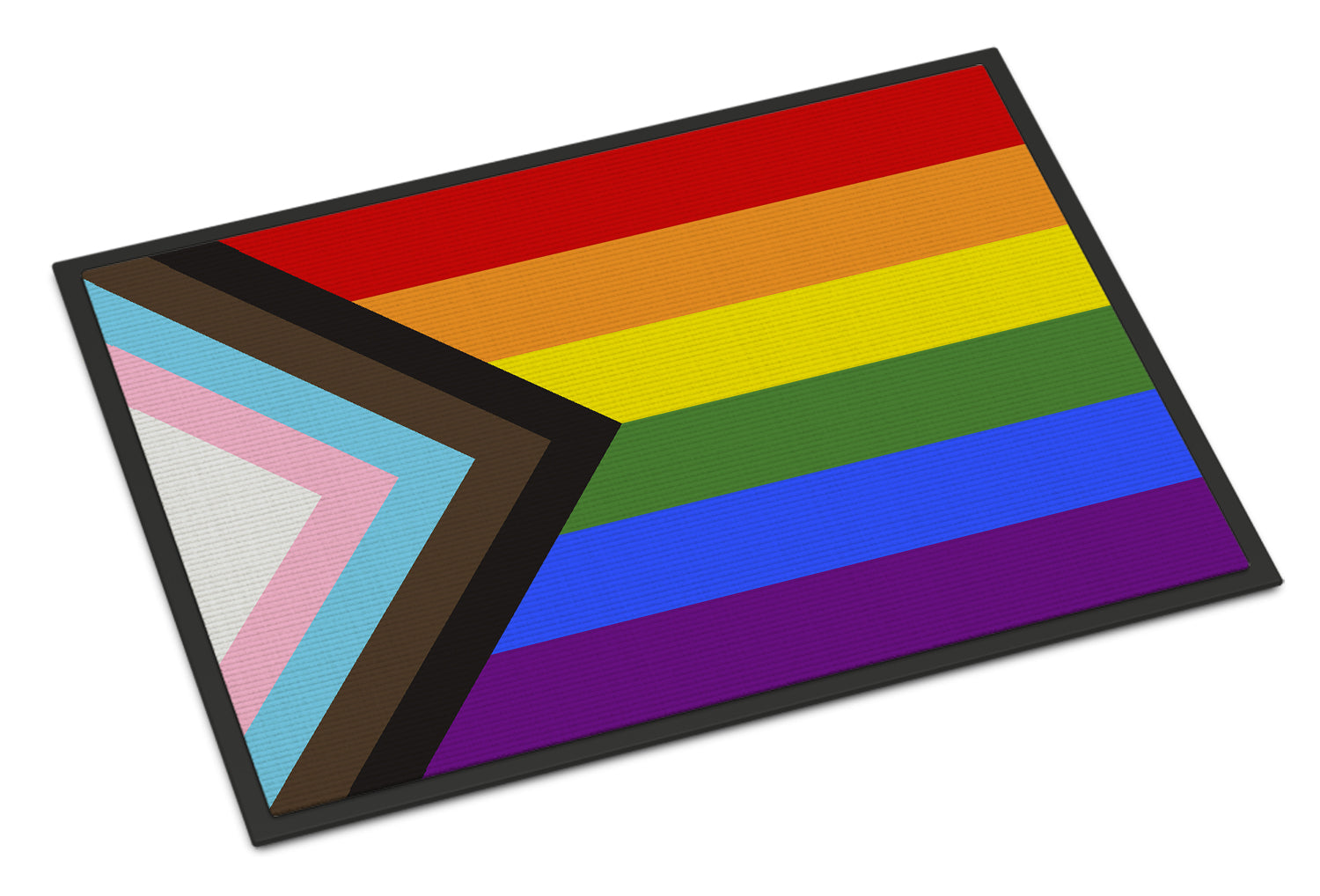 Gay Pride Progress Pride Doormat Indoor Outdoor 24H X 36W Front Door Mat Rugs for Entryway, Non Slip Washable Low Pile,