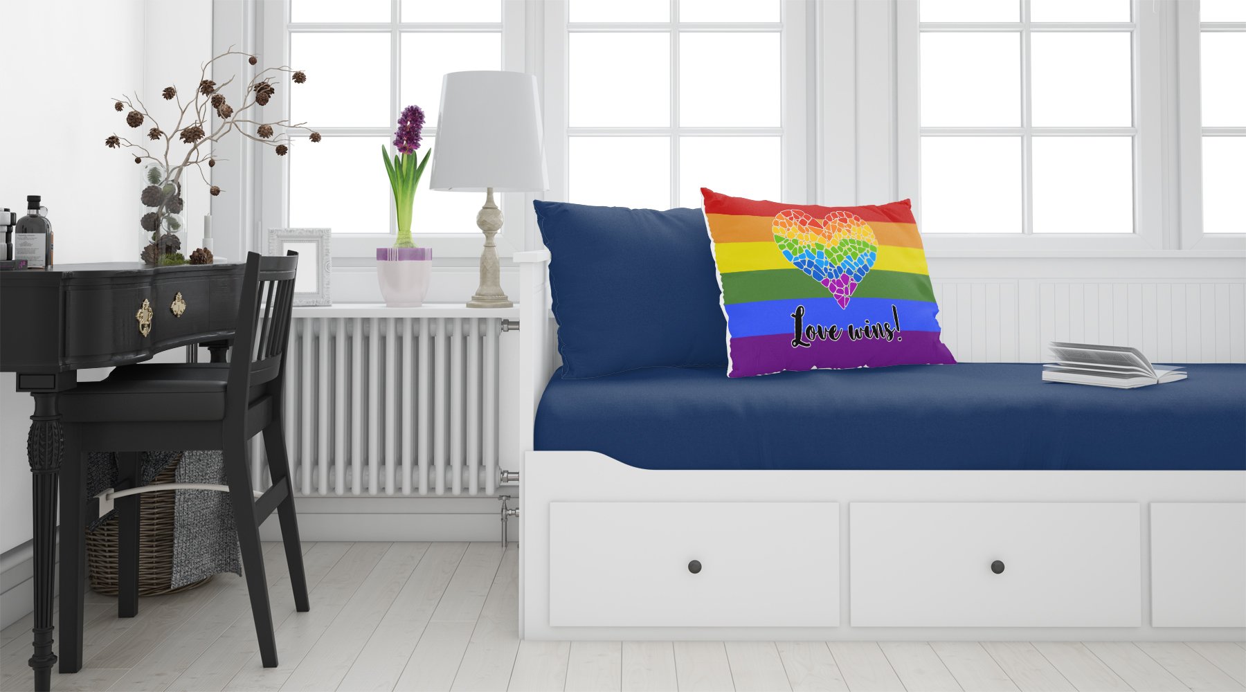 Gay Pride Love Wins Mosaic Heart Standard Pillowcase Lightweight Super Soft Easy Care Decorative Artwork Pillowcase, Standard