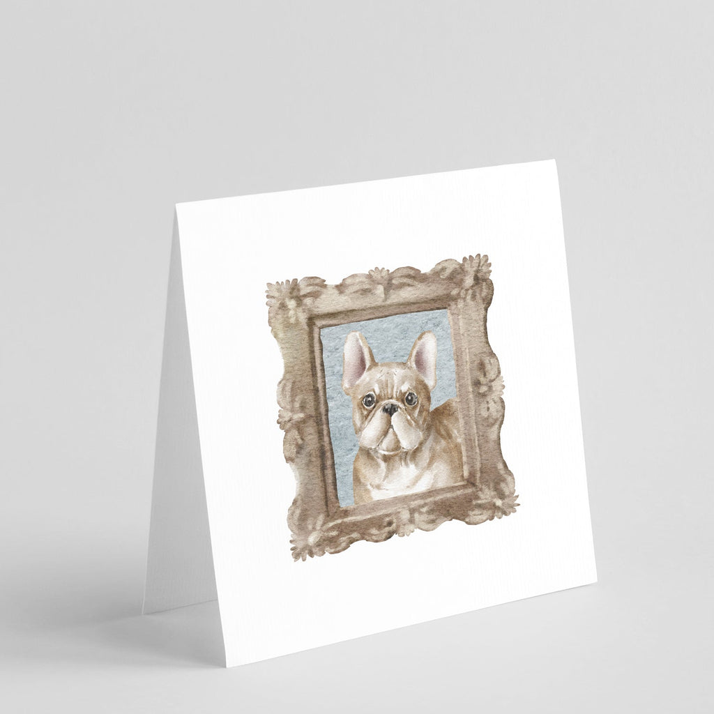 French Bulldog Fawn Pretty as a Picture Square Greeting Cards and Envelopes Pack of 8 Blank Cards with Envelopes Blank Thank You Note Greeting Cards Stationery