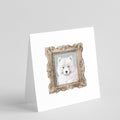 Samoyed Puppy Front View 2 Pretty as a Picture Square Greeting Cards and Envelopes Pack of 8 Blank Cards with Envelopes Blank Thank You Note Greeting Cards Stationery