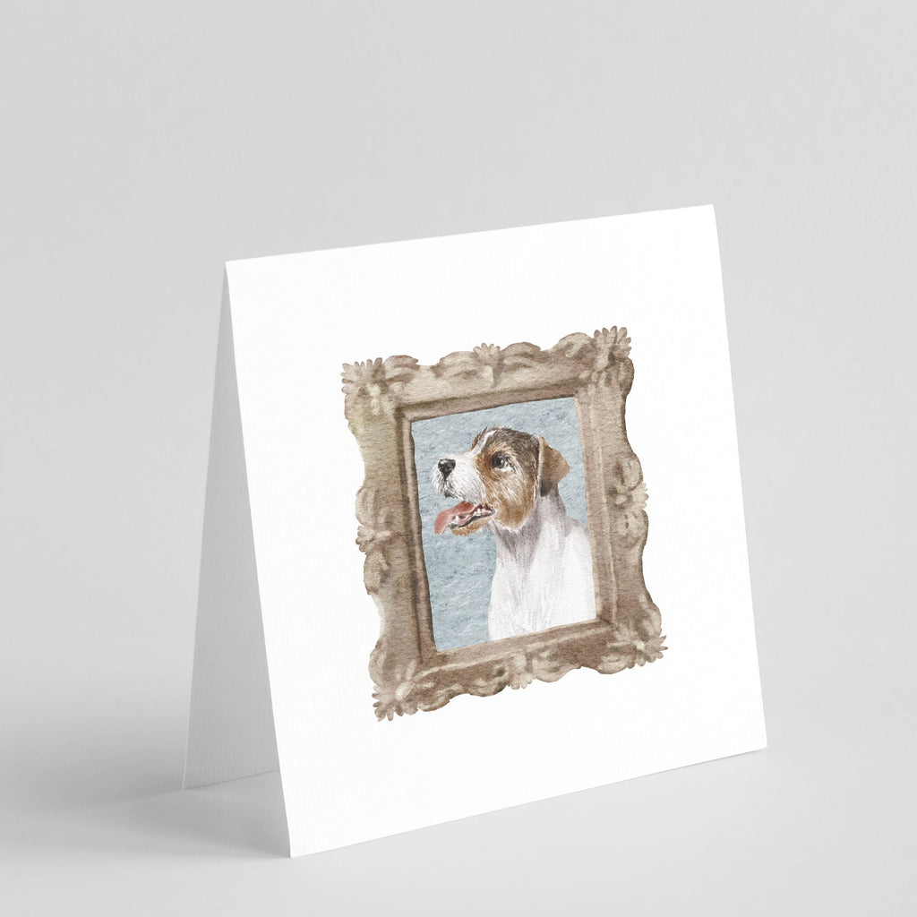 Jack Russell Terrier Tricolor Side View Pretty as a Picture Square Greeting Cards and Envelopes Pack of 8 Blank Cards with Envelopes Blank Thank You Note Greeting Cards Stationery