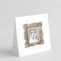 Jack Russell Terrier Tan White Front View Pretty as a Picture Square Greeting Cards and Envelopes Pack of 8 Blank Cards with Envelopes Blank Thank You Note Greeting Cards Stationery