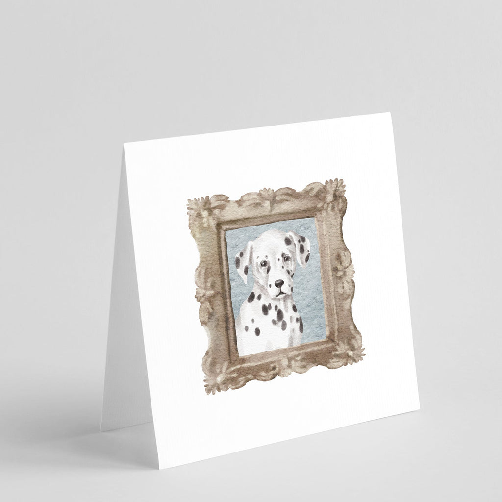 Dalmatian Puppy Front View Pretty as a Picture Square Greeting Cards and Envelopes Pack of 8 Blank Cards with Envelopes Blank Thank You Note Greeting Cards Stationery