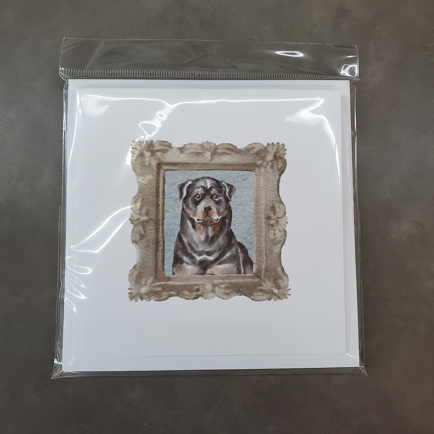 Rottweiler Front View 2 Pretty as a Picture Square Greeting Cards and Envelopes Pack of 8 Blank Cards with Envelopes Blank Thank You Note Greeting Cards Stationery