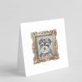 Schnauzer Grey Puppy Pretty as a Picture Square Greeting Cards and Envelopes Pack of 8 Blank Cards with Envelopes Blank Thank You Note Greeting Cards Stationery