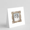 Sheltie Bi-Blue Merle Pretty as a Picture Square Greeting Cards and Envelopes Pack of 8 Blank Cards with Envelopes Blank Thank You Note Greeting Cards Stationery