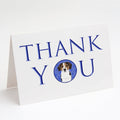Beagle Tricolor Ticked Thank You Greeting Cards Pack of 8 Blank Cards with Envelopes Whimsical A7 Size 5x7
