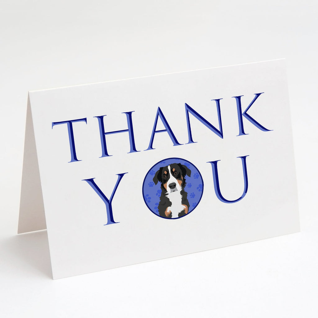 Bernese Mountain Dog Puppy #2 Thank You Greeting Cards Pack of 8 Blank Cards with Envelopes Whimsical A7 Size 5x7