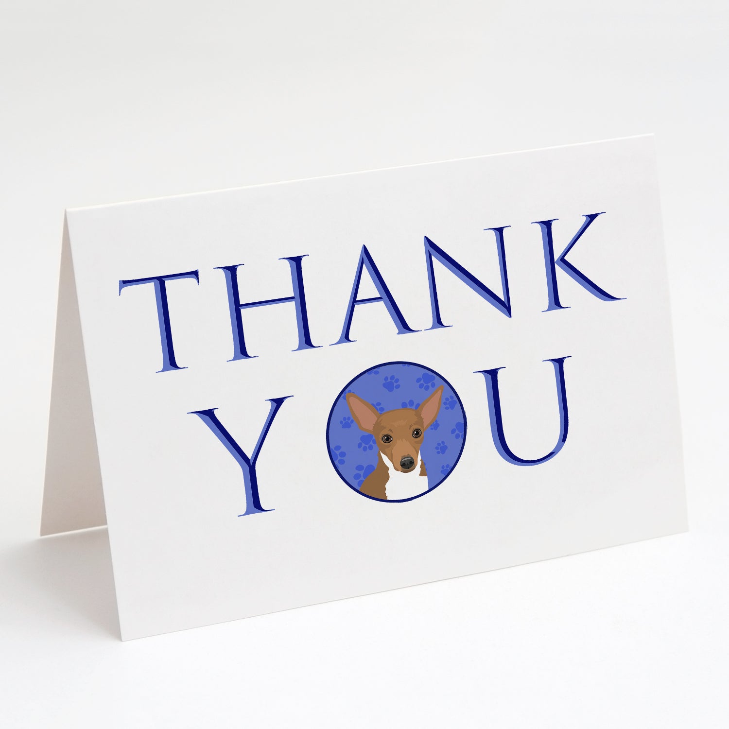 Chihuahua Chocolate and White #1 Thank You Greeting Cards Pack of 8 Blank Cards with Envelopes Whimsical A7 Size 5x7