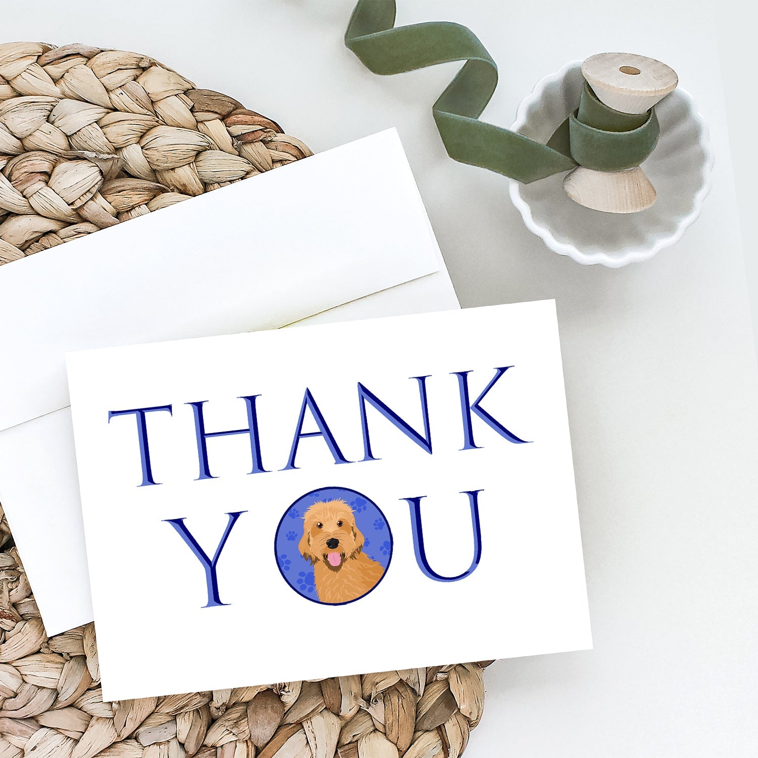 Doodle Liver #4 Thank You Greeting Cards Pack of 8 Blank Cards with Envelopes Whimsical A7 Size 5x7