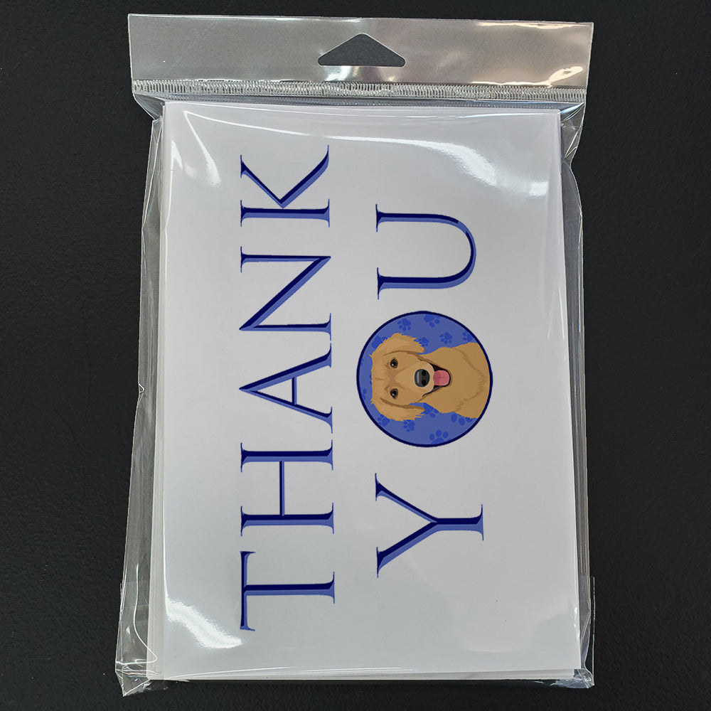 Golden Retriever Gold #2 Thank You Greeting Cards Pack of 8 Blank Cards with Envelopes Whimsical A7 Size 5x7