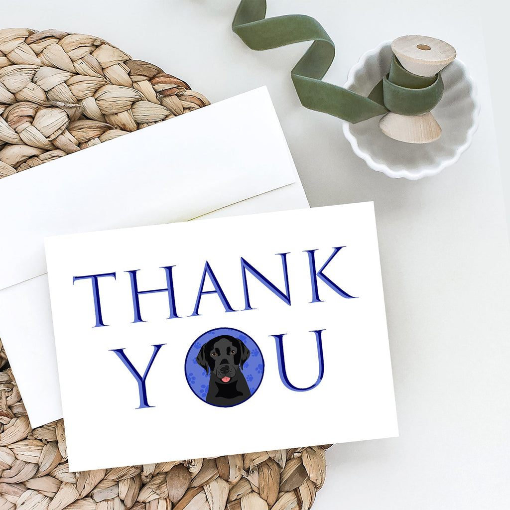 Labrador Retriever Black #3 Thank You Greeting Cards Pack of 8 Blank Cards with Envelopes Whimsical A7 Size 5x7