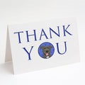 Pit Bull Blue #3 Thank You Greeting Cards Pack of 8 Blank Cards with Envelopes Whimsical A7 Size 5x7