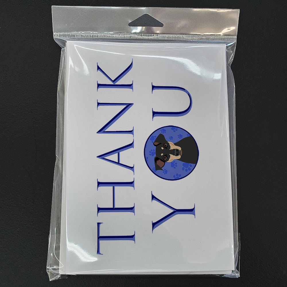 Rottweiler Black and Tan #3 Thank You Greeting Cards Pack of 8 Blank Cards with Envelopes Whimsical A7 Size 5x7