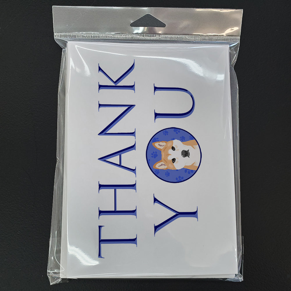 Shiba Inu Red #1 Thank You Greeting Cards Pack of 8 Blank Cards with Envelopes Whimsical A7 Size 5x7
