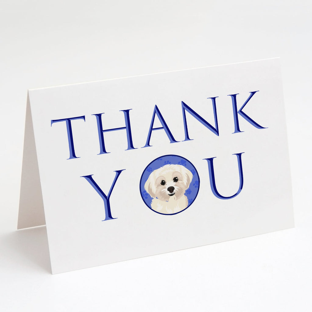 Shih-Tzu Gold #4 Thank You Greeting Cards Pack of 8 Blank Cards with Envelopes Whimsical A7 Size 5x7