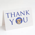 Yorkie Blue and Tan #1 Thank You Greeting Cards Pack of 8 Blank Cards with Envelopes Whimsical A7 Size 5x7