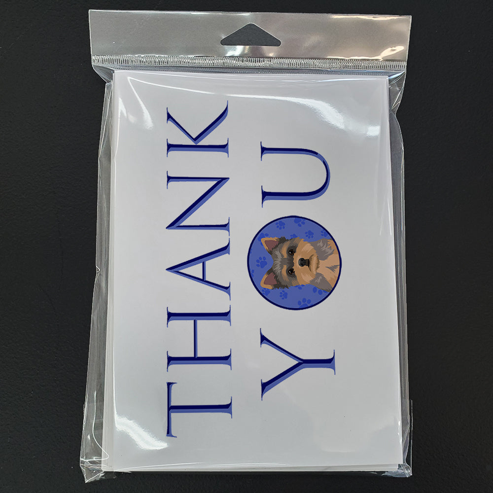 Yorkie Chocolate Puppy Thank You Greeting Cards Pack of 8 Blank Cards with Envelopes Whimsical A7 Size 5x7