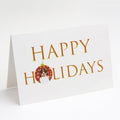 Australian Shepherd Red Tricolor #2 Happy Holidays Greeting Cards Pack of 8 Blank Cards with Envelopes Whimsical A7 Size 5x7