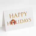 Chihuahua Gold and White Happy Holidays Greeting Cards Pack of 8 Blank Cards with Envelopes Whimsical A7 Size 5x7