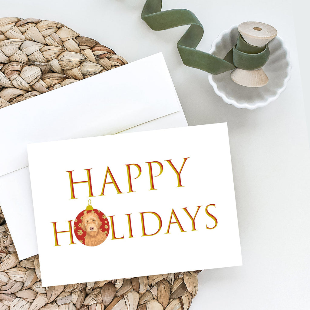Doodle Liver #2 Happy Holidays Greeting Cards Pack of 8 Blank Cards with Envelopes Whimsical A7 Size 5x7