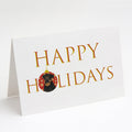 Rottweiler Black and Mahogany Happy Holidays Greeting Cards Pack of 8 Blank Cards with Envelopes Whimsical A7 Size 5x7