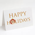 Shih-Tzu Gold #1 Happy Holidays Greeting Cards Pack of 8 Blank Cards with Envelopes Whimsical A7 Size 5x7