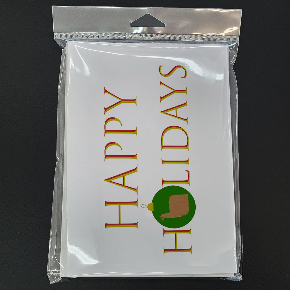 Llamas - Alpaca Suri Happy Holidays Greeting Cards Pack of 8 Blank Cards with Envelopes Whimsical A7 Size 5x7