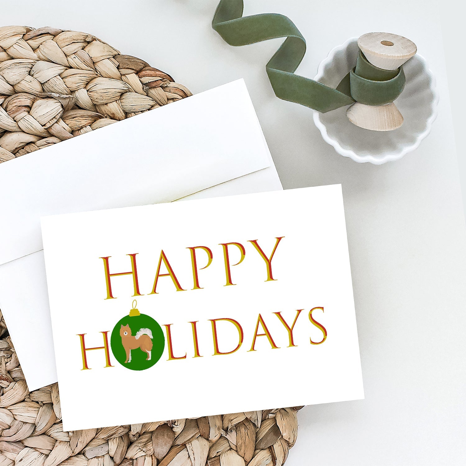 Elo Dog #1 Happy Holidays Greeting Cards Pack of 8 Blank Cards with Envelopes Whimsical A7 Size 5x7