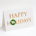 German Spitz #1 Happy Holidays Greeting Cards Pack of 8 Blank Cards with Envelopes Whimsical A7 Size 5x7