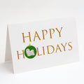Lhasa Apso #2 Happy Holidays Greeting Cards Pack of 8 Blank Cards with Envelopes Whimsical A7 Size 5x7