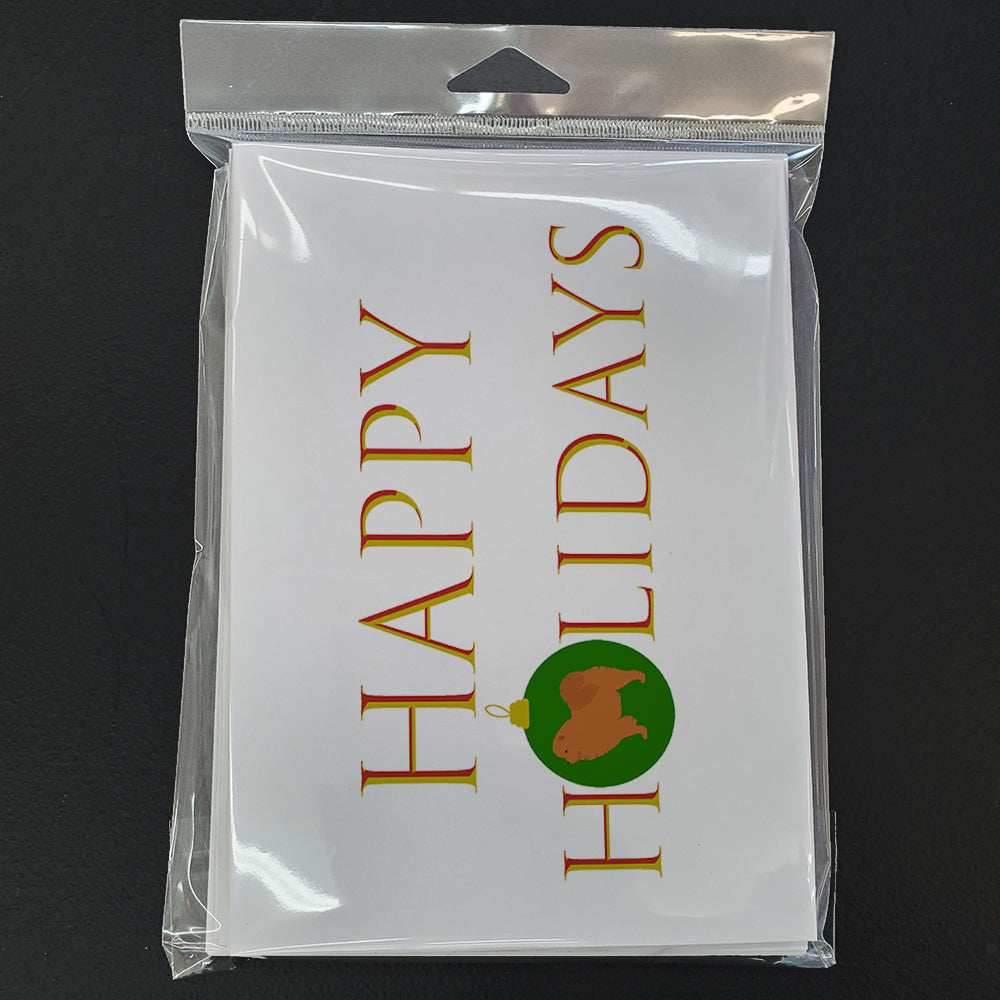 Chow Chow Happy Holidays Greeting Cards Pack of 8 Blank Cards with Envelopes Whimsical A7 Size 5x7