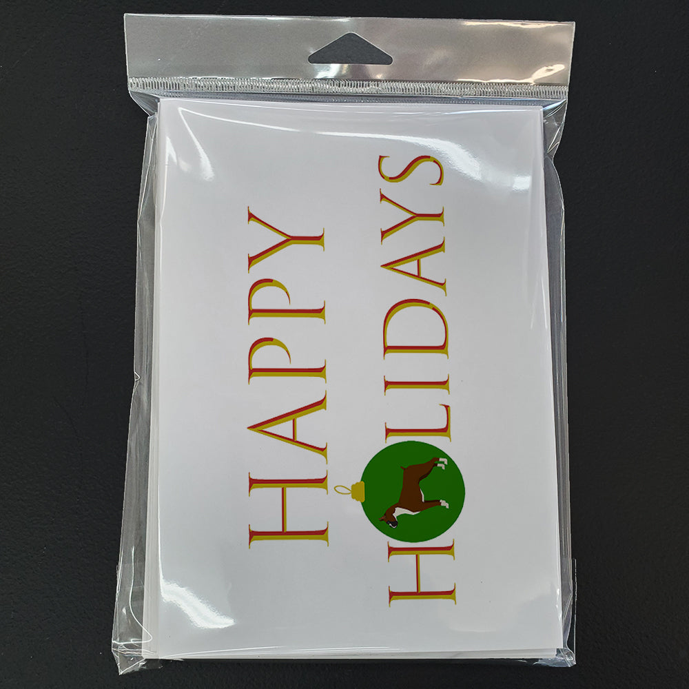 Boxer Happy Holidays Greeting Cards Pack of 8 Blank Cards with Envelopes Whimsical A7 Size 5x7