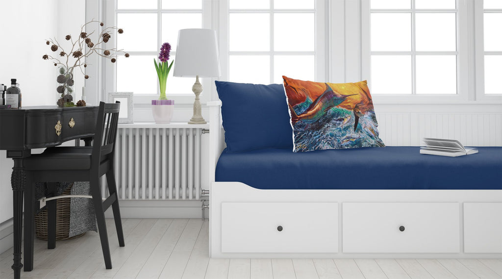 Reflective Chaos Blue Marlin Standard Pillowcase Lightweight Super Soft Easy Care Decorative Artwork Pillowcase, Standard