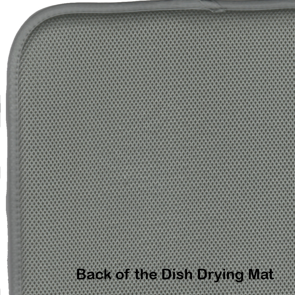 Jeannie Shrimp Boat Dish Drying Mat Absorbent Dish Drying Mat Pad for Kitchen Counter Dish Drainer Mat for Countertop, 14 x 21", Multicolor