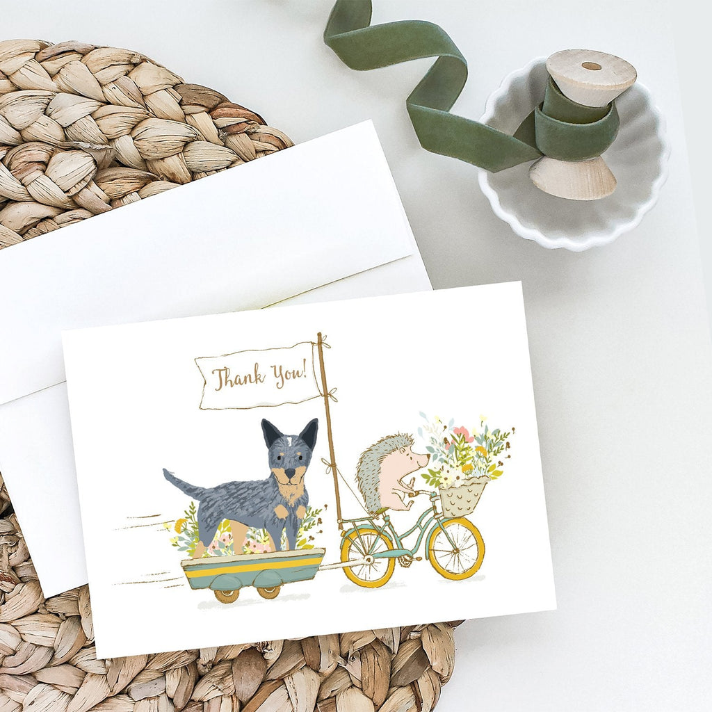 Australian Cattle Dog Greeting Cards Pack of 8 Blank Cards with Envelopes Whimsical A7 Size 5x7