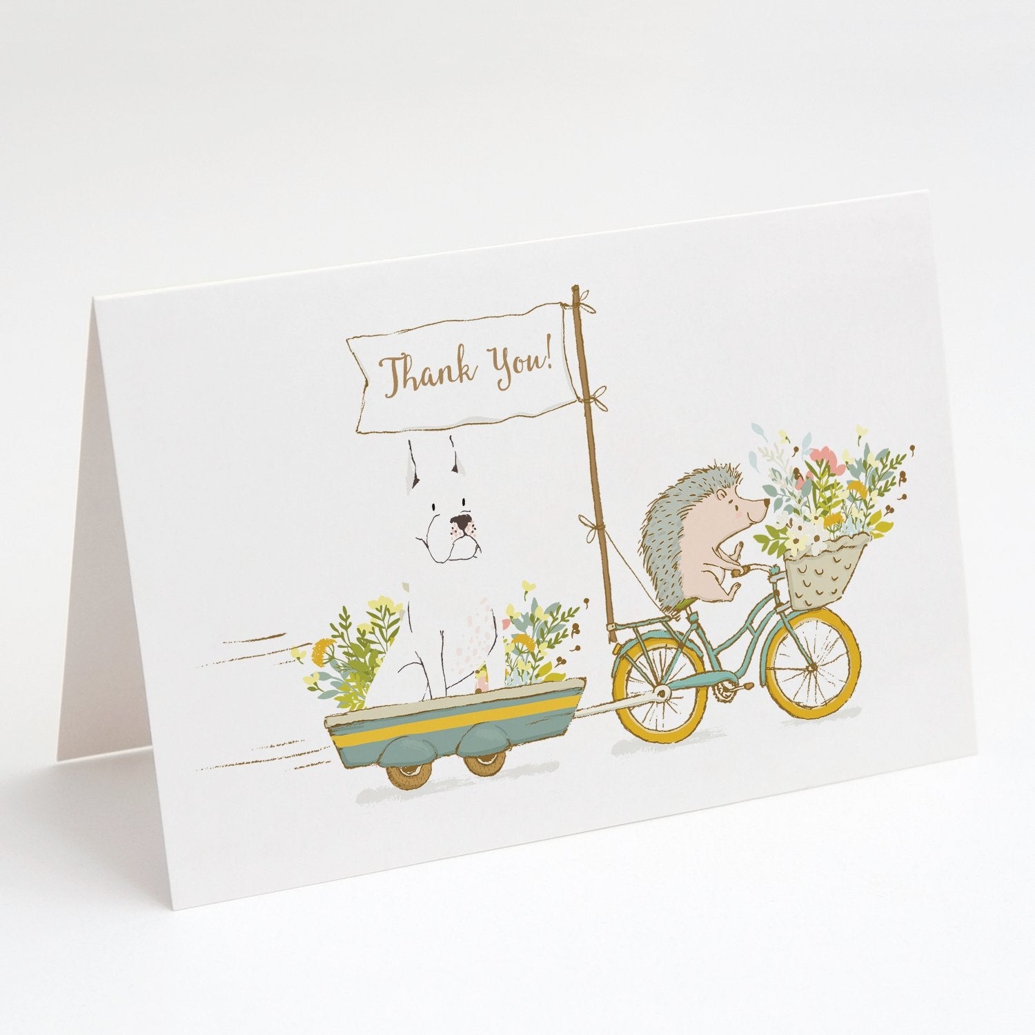 Boxer White Cropped Ears Greeting Cards Pack of 8 Blank Cards with Envelopes Whimsical A7 Size 5x7