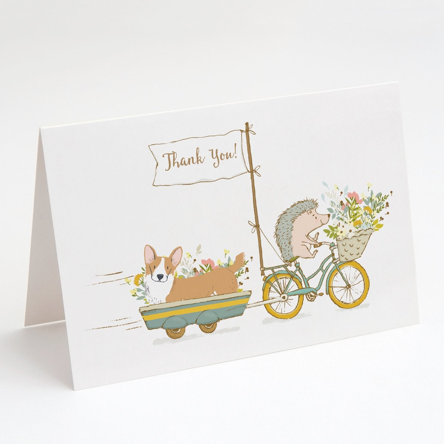 Corgi Cardigan Greeting Cards Pack of 8 Blank Cards with Envelopes Whimsical A7 Size 5x7