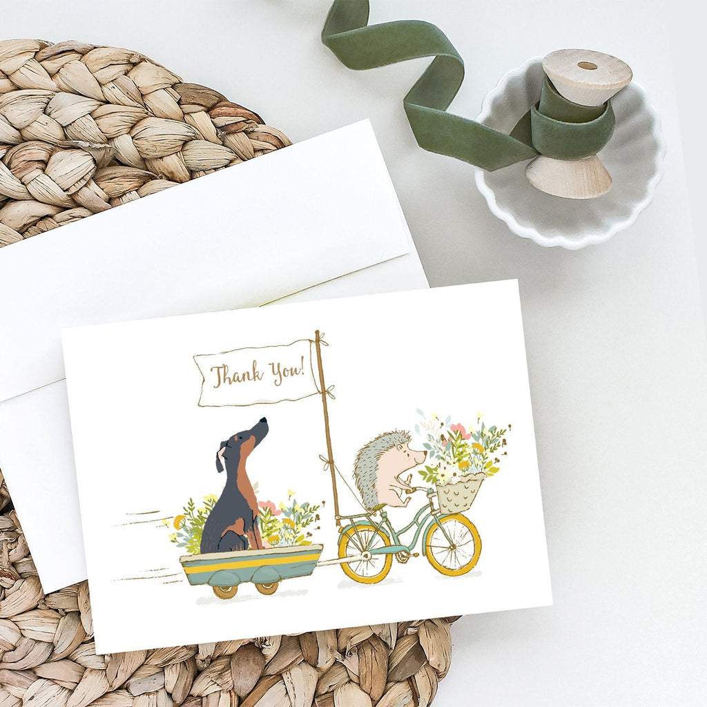 Doberman Pinscher Mix Greeting Cards Pack of 8 Blank Cards with Envelopes Whimsical A7 Size 5x7