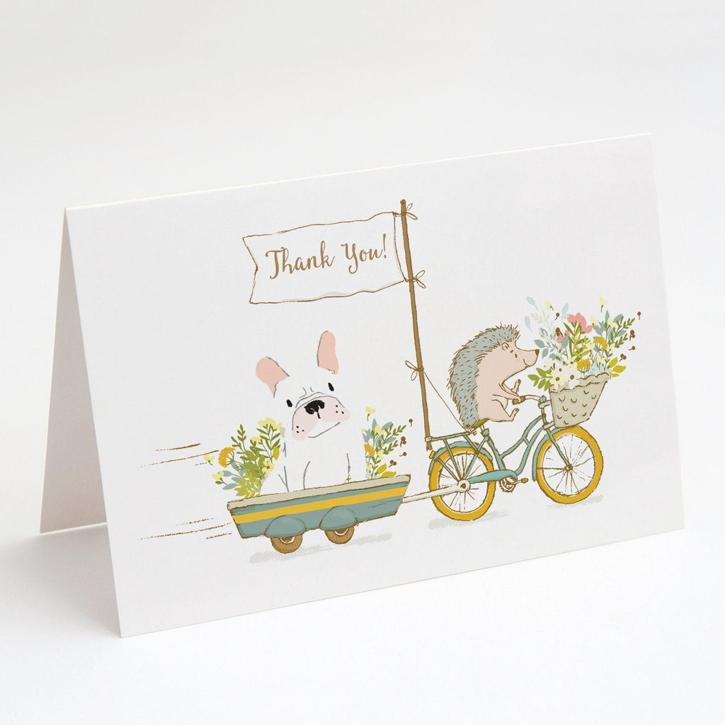 French Bulldog White Greeting Cards Pack of 8 Blank Cards with Envelopes Whimsical A7 Size 5x7