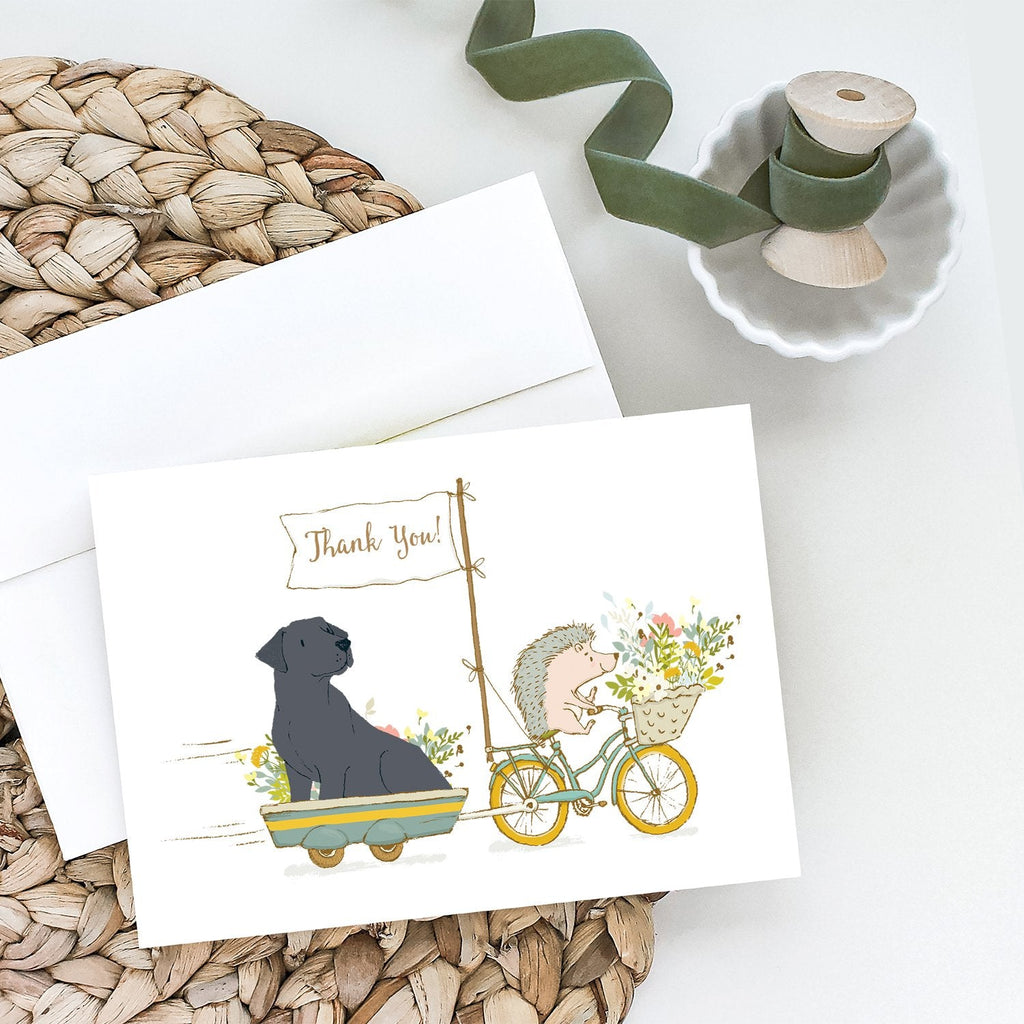 Labrador Retriever Black Greeting Cards Pack of 8 Blank Cards with Envelopes Whimsical A7 Size 5x7