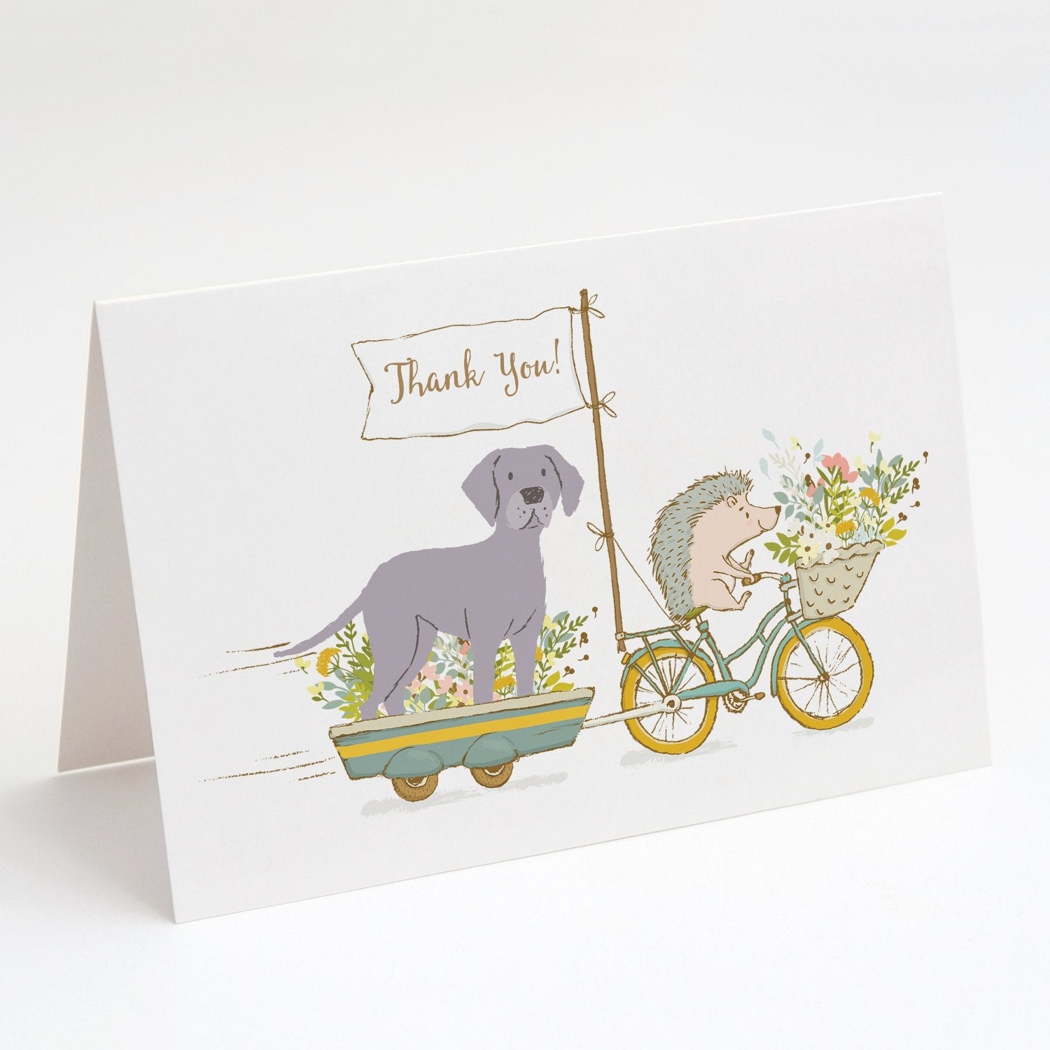 Weimaraner Long Tail Greeting Cards Pack of 8 Blank Cards with Envelopes Whimsical A7 Size 5x7