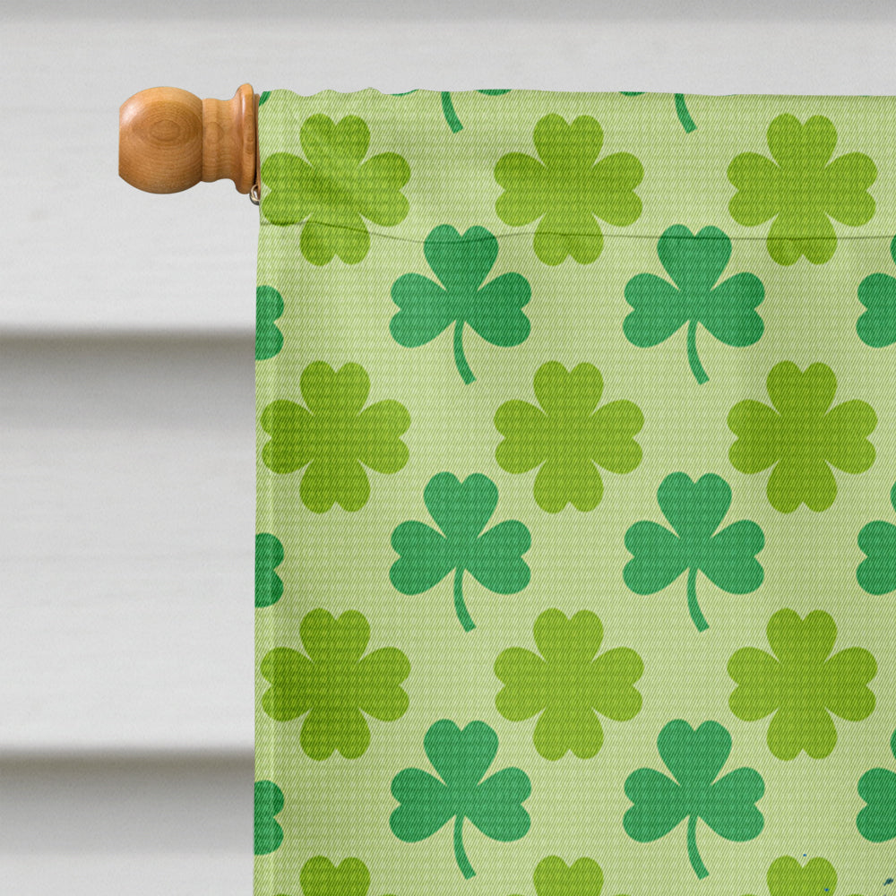Brussels Griffon St. Patrick's Day Shamrock Portrait House Flag 28x40 Porch Sleeve Pole Decorative Outside Yard Banner Artwork Wall Hanging, Polyester